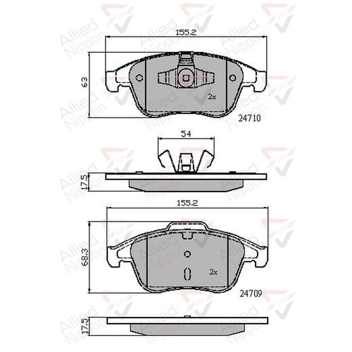 Brake pads set - set, front