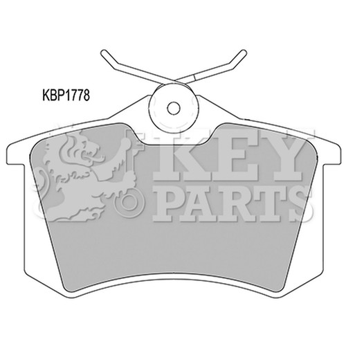 Brake pads set - kbp1778, key