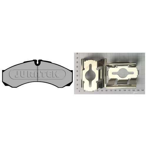 Front brake pads with fitting - brake,