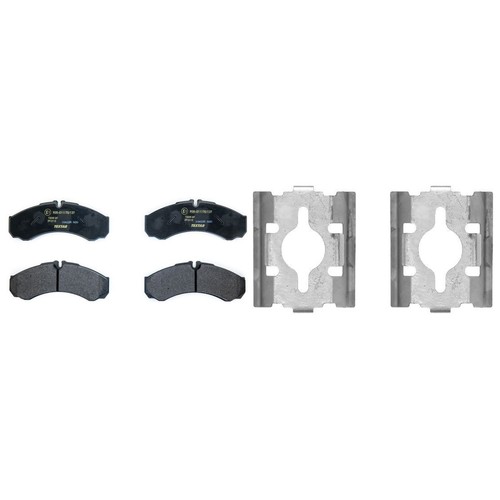 Rear brake pads with fitting - rear,